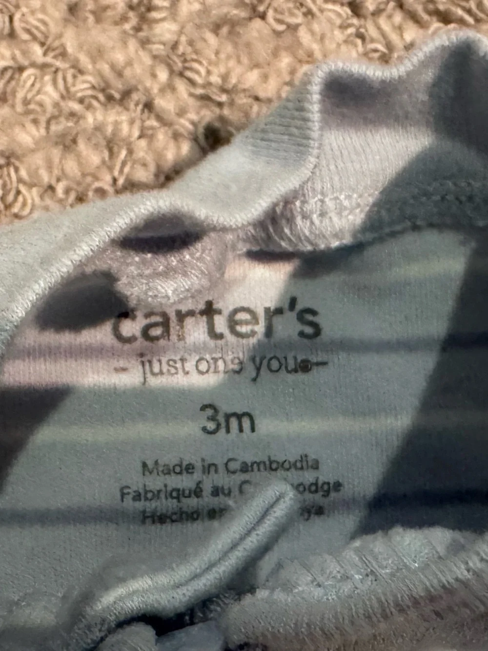 Carter's bundle of 4 footie outfits- 3 months